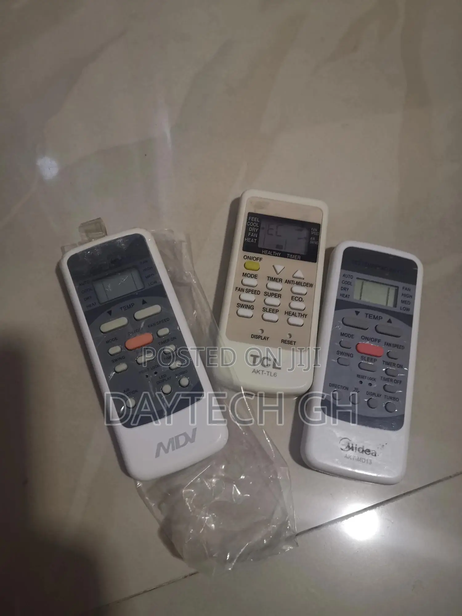 Genuine Midea, MDV, and TCL AC Remote All Are New.