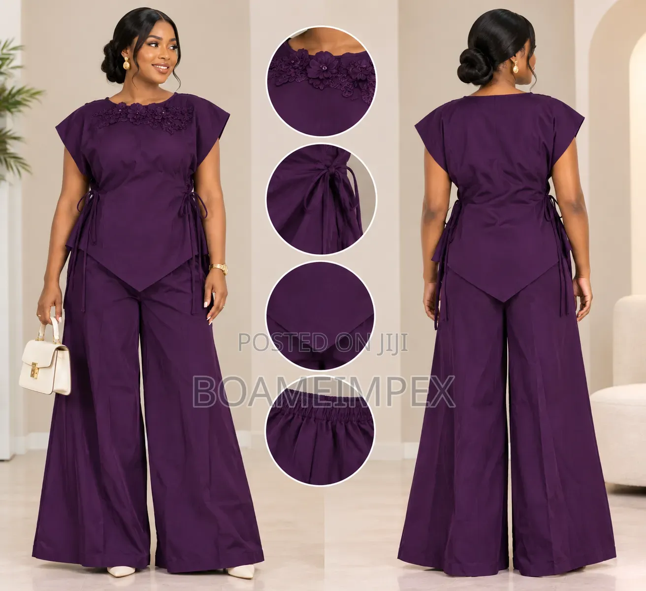 Purple 2 Piece Set / Top Trousers