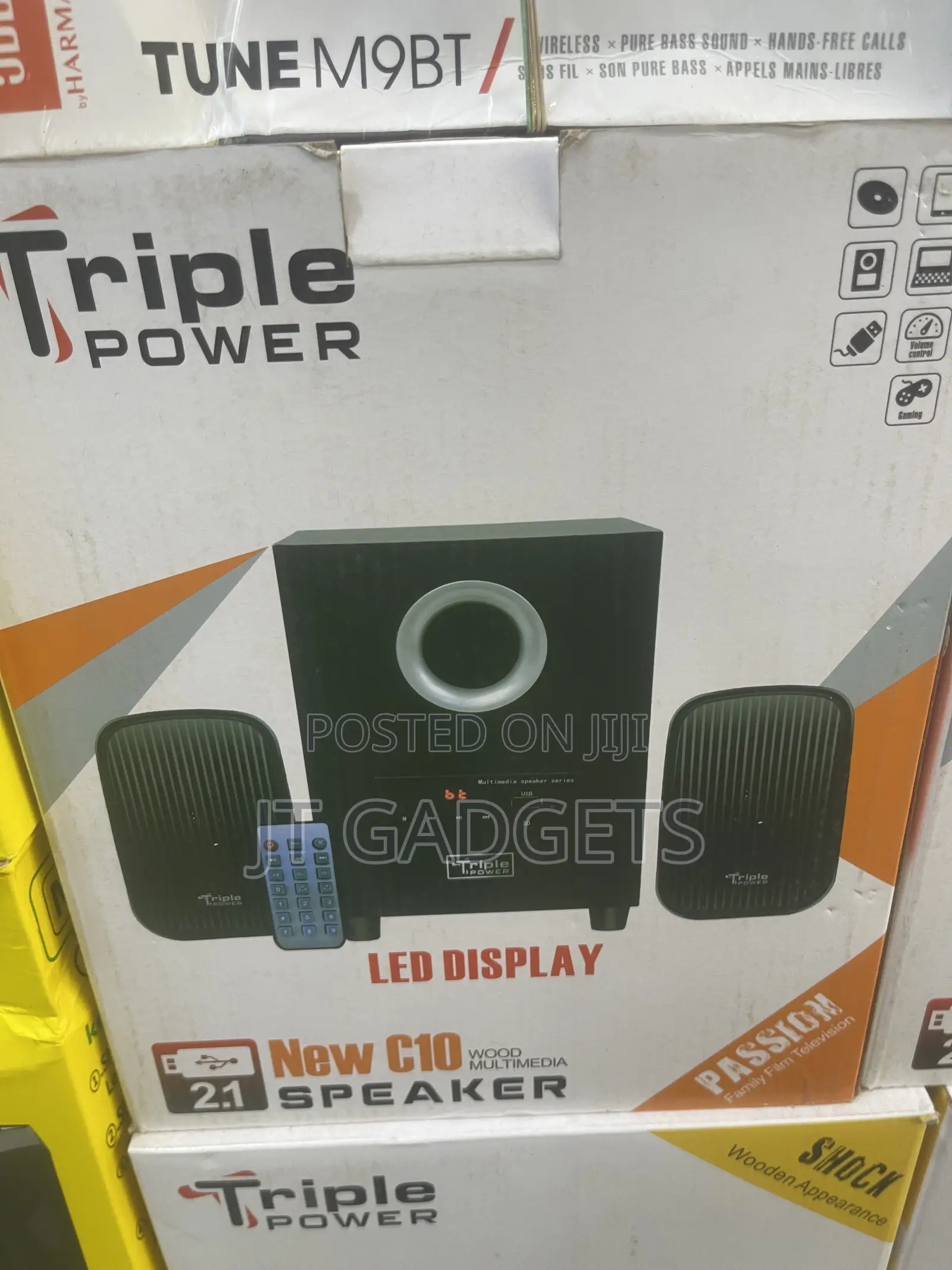 Triple Power New C10 2.1 Multimedia System — LED Display, Bluetooth