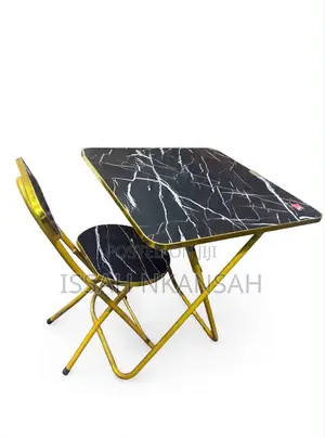 Black Folding Table + Chair