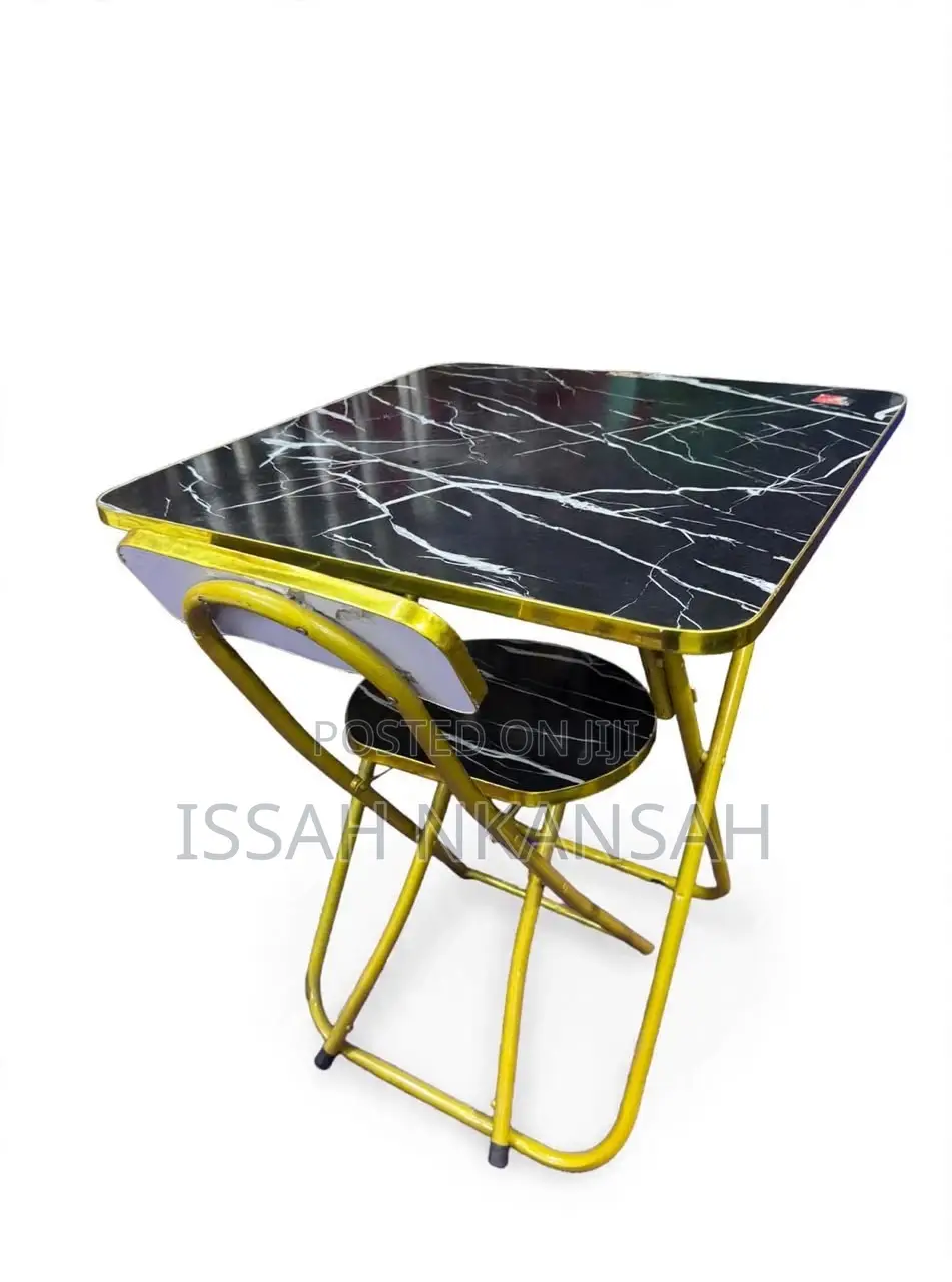 Black Folding Table + Chair