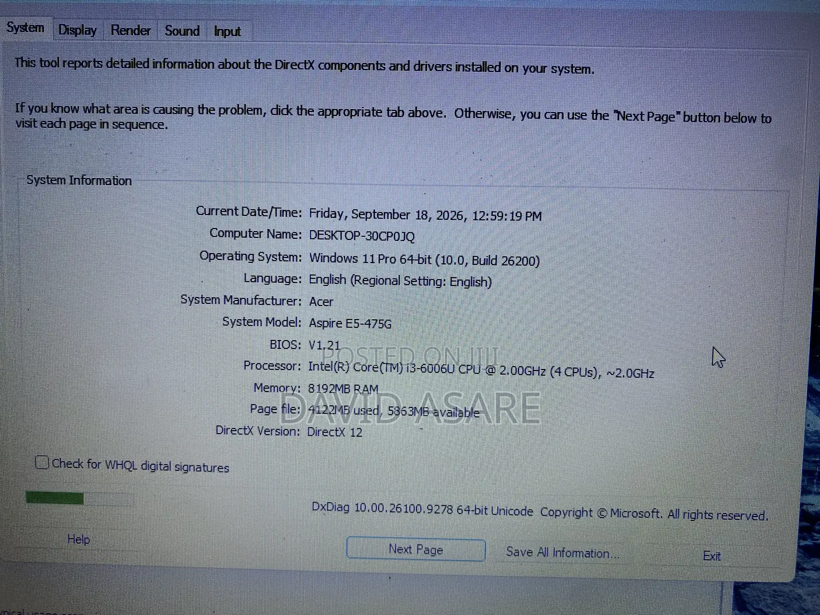 Laptop Acer Aspire E5-475G 8GB Intel Core i3 SSD 256GB