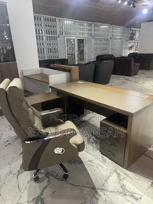 Dark Walnut Executive Desk + Chair