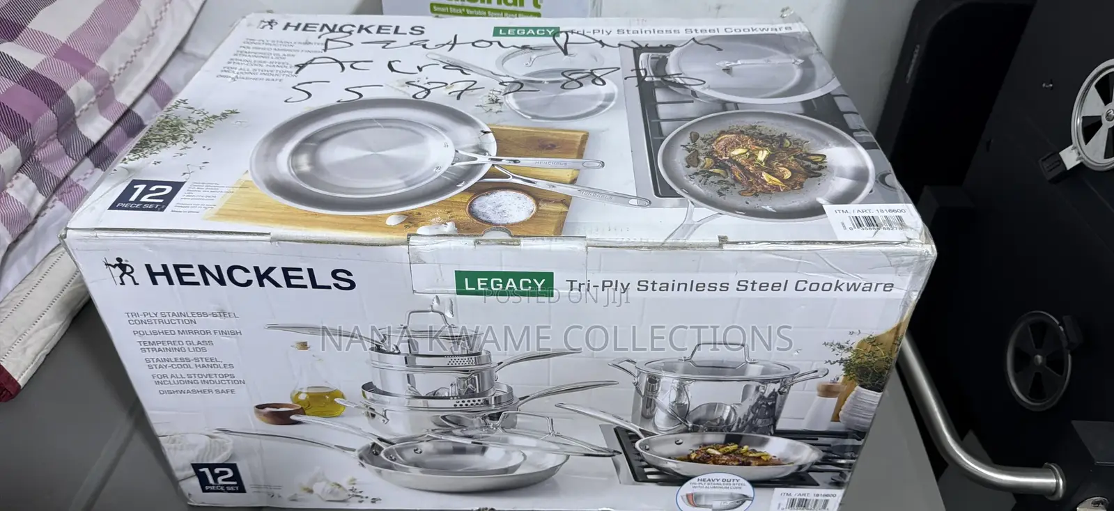 HENCKELS Legacy Stainless Steel Clad Cookware Set, 12-Pieces