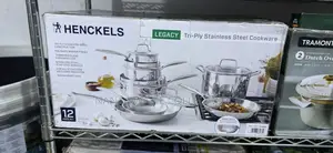 HENCKELS Legacy Stainless Steel Clad Cookware Set, 12-Pieces