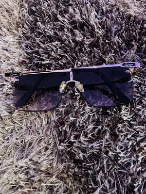 Cartier Designer Rimless Shield Sunglasses