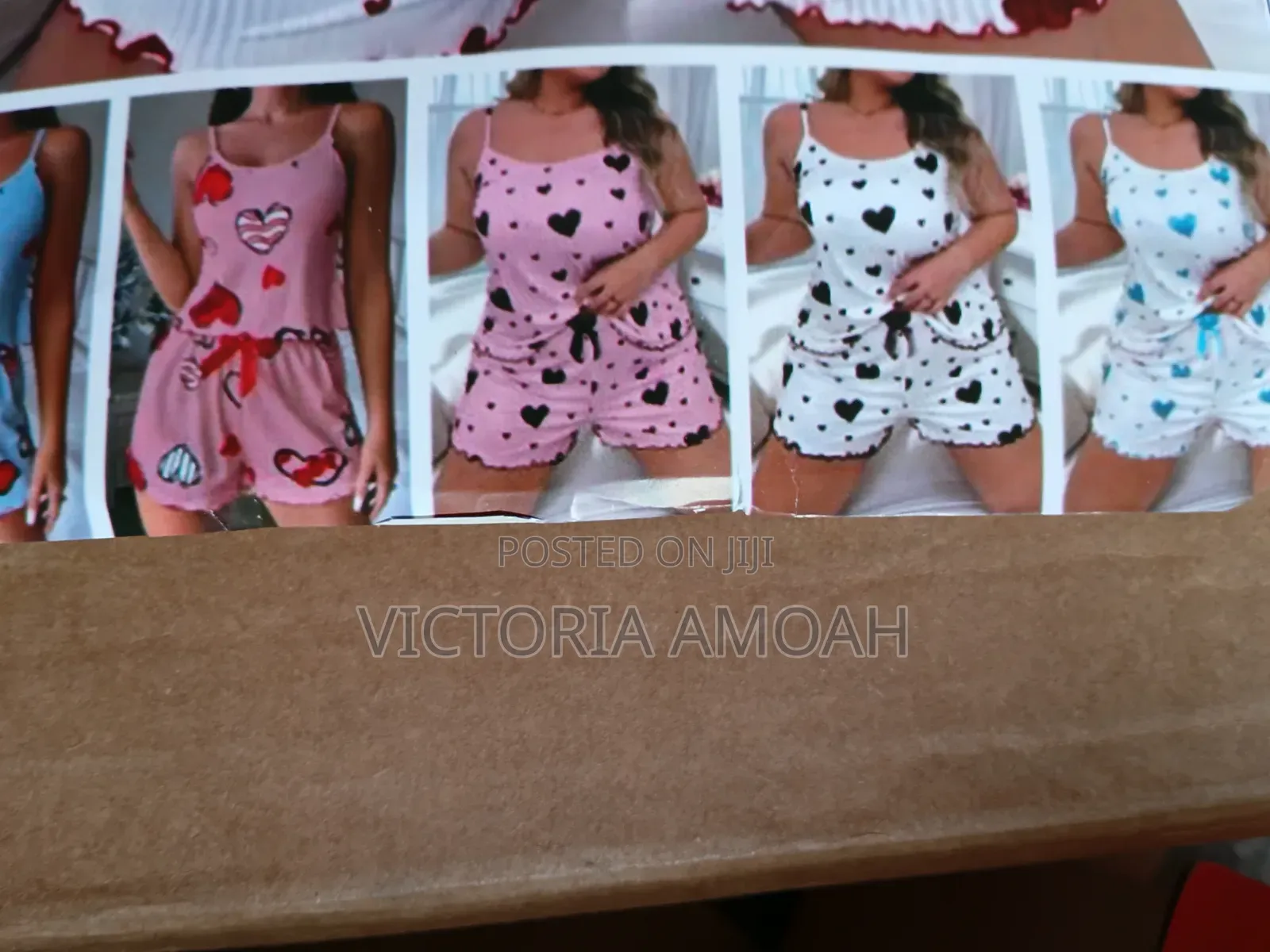 Cute Cherry Print Ribbed Pajama Set