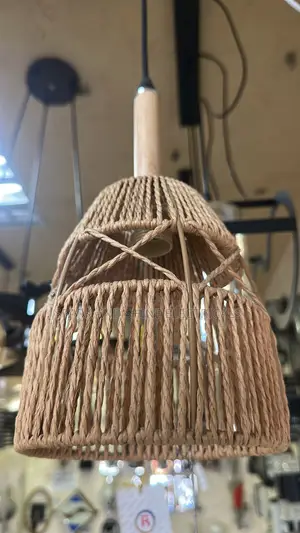 Handwoven Rattan/Jute Pendant Light