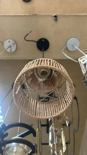 Handwoven Rattan/Jute Pendant Light