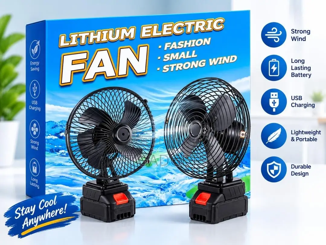 Electric Rechargeable Fan — Compact Strong Wind
