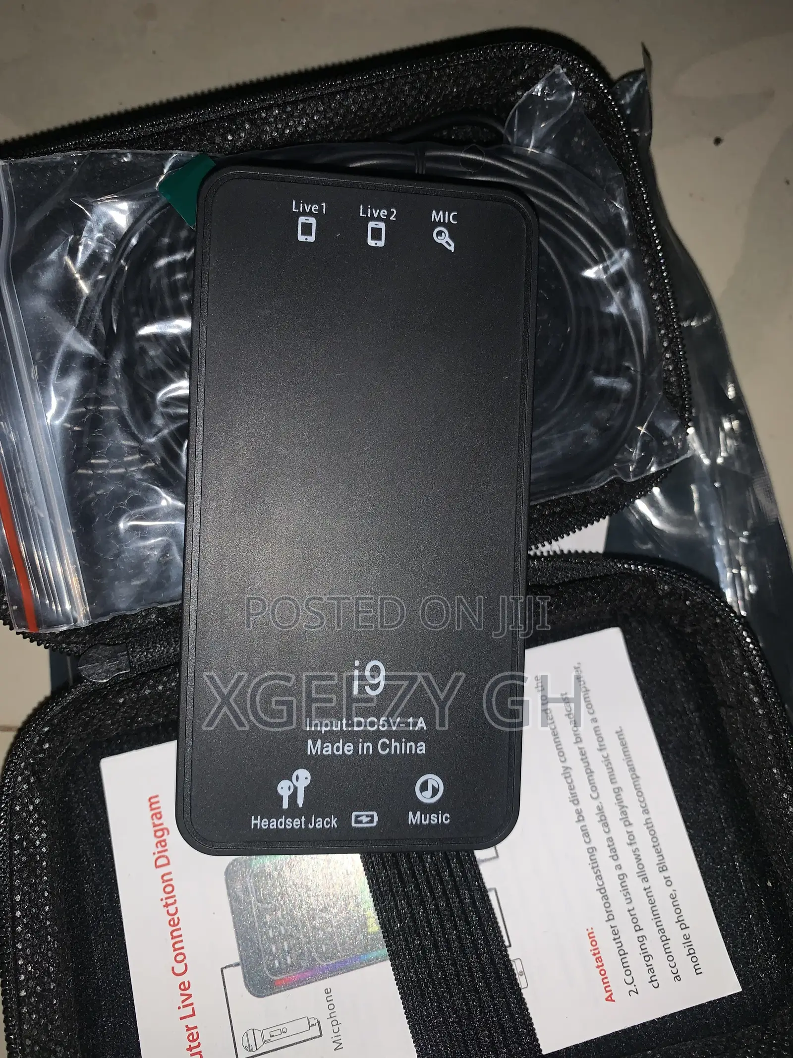 I9 Voice Device Set Portable Mini Sound Card for Phone and Computer