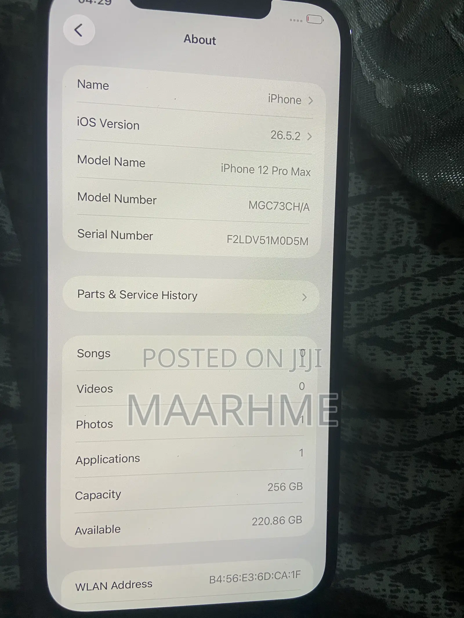 New Apple iPhone 12 Pro Max 256 GB Gray