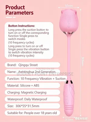 Automatic Retractable Rose Sucker 2in1 Vibrator