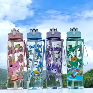 Kids Water Bottle With Straw 750ml