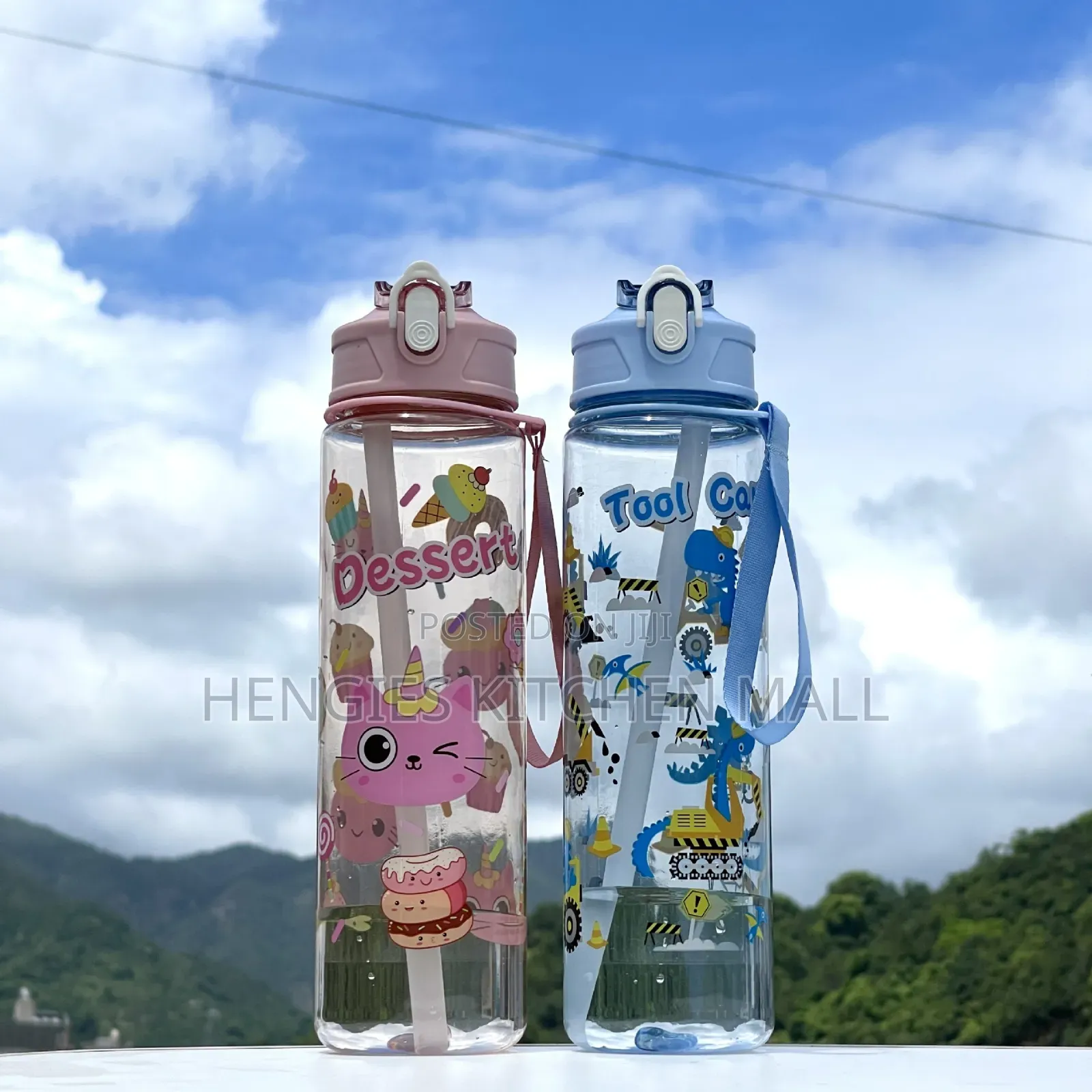 Kids Water Bottle With Straw 750ml