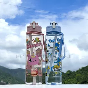 Kids Water Bottle With Straw 750ml