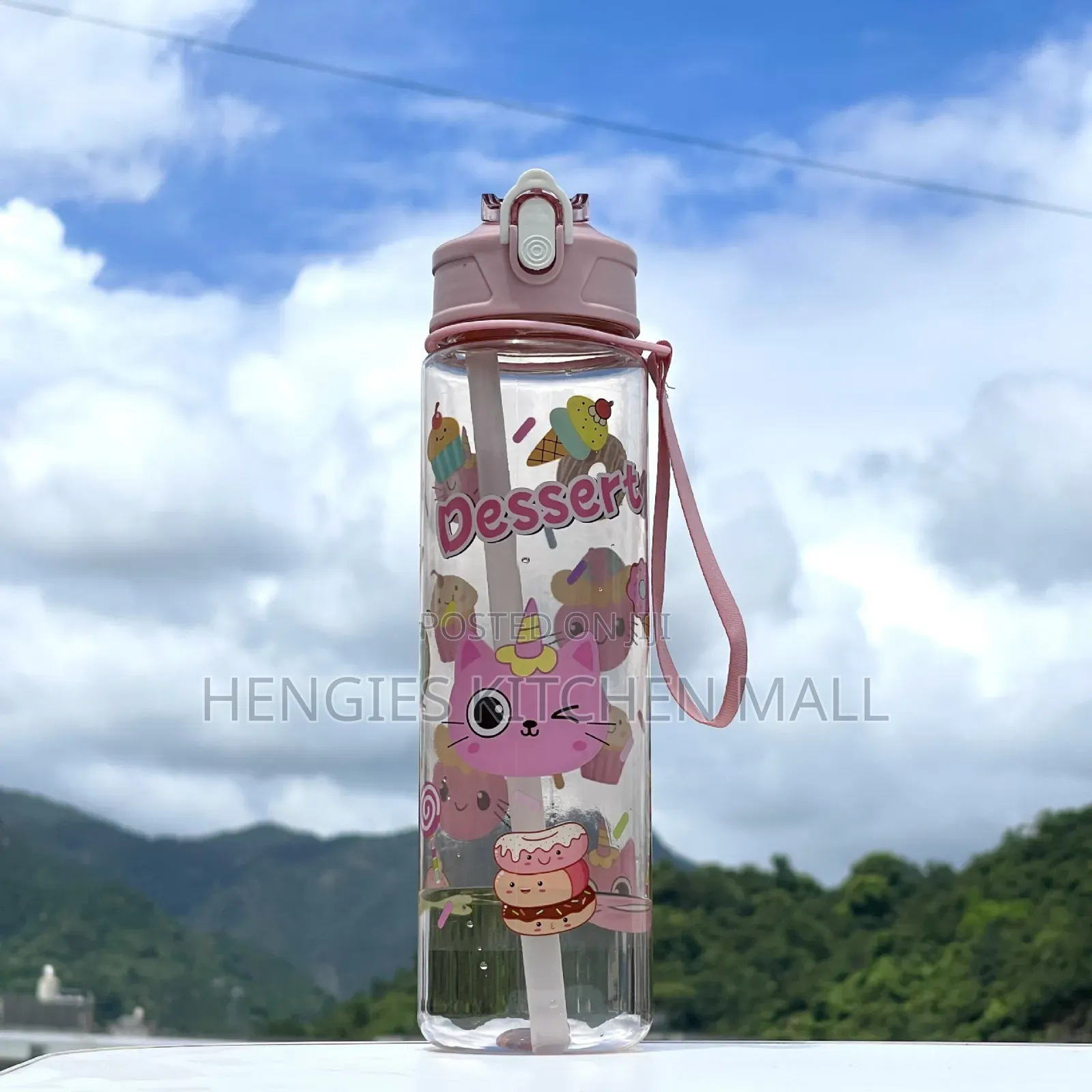 Kids Water Bottle With Straw 750ml