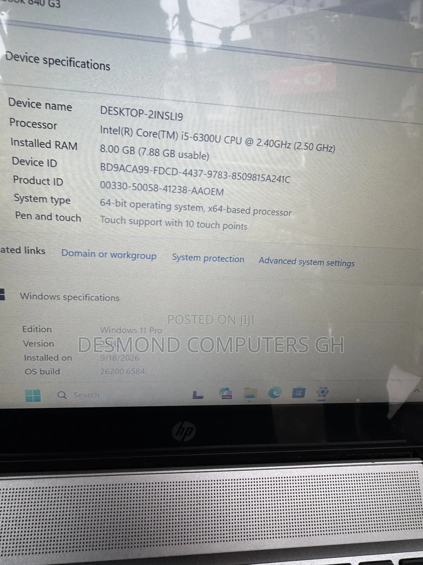 Laptop HP EliteBook 840 G3 8GB Intel Core i5 SSD 256GB