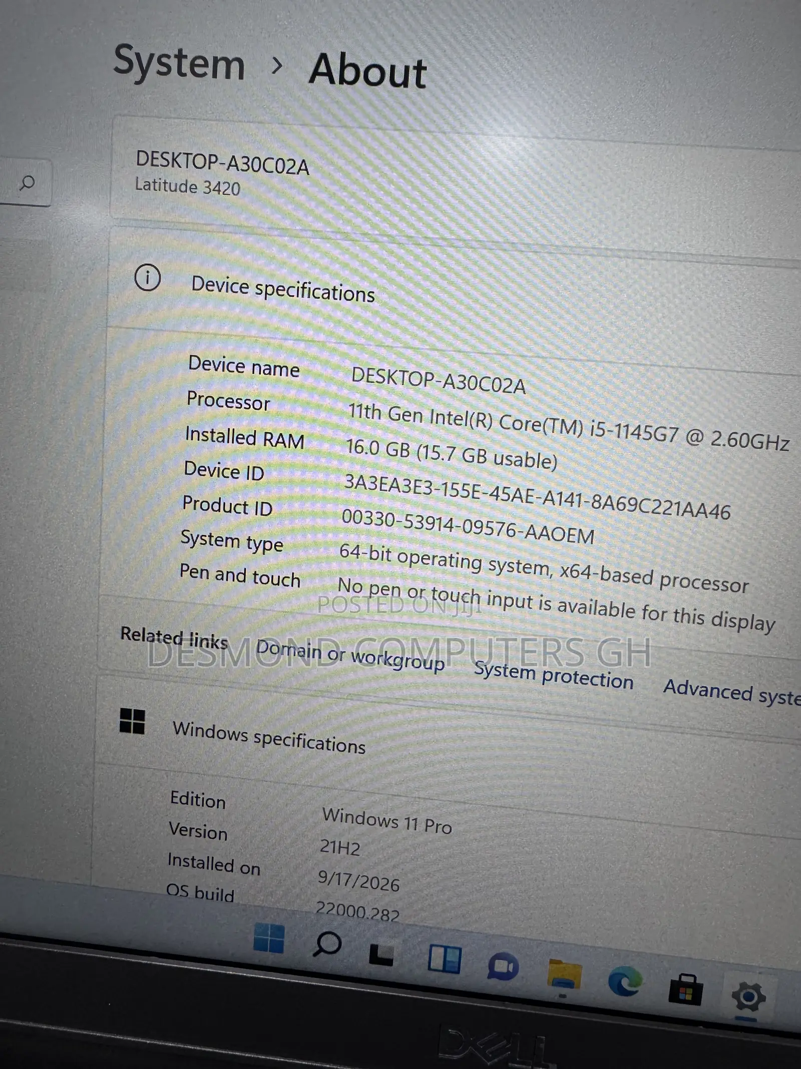 Laptop Dell Latitude 3420 16GB Intel Core i5 SSD 256GB