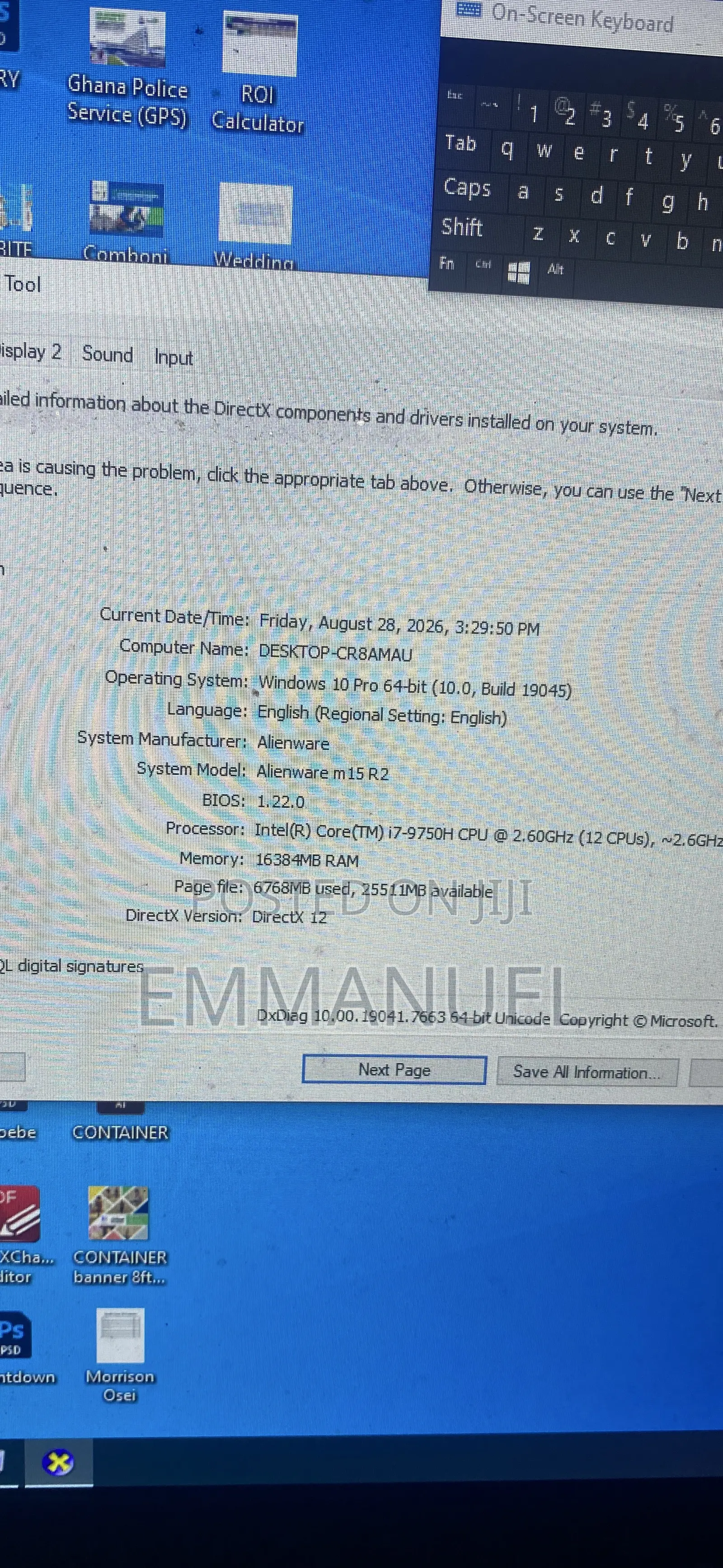 Laptop Alienware M15X R2 16GB Intel Core i7 SSD 256GB