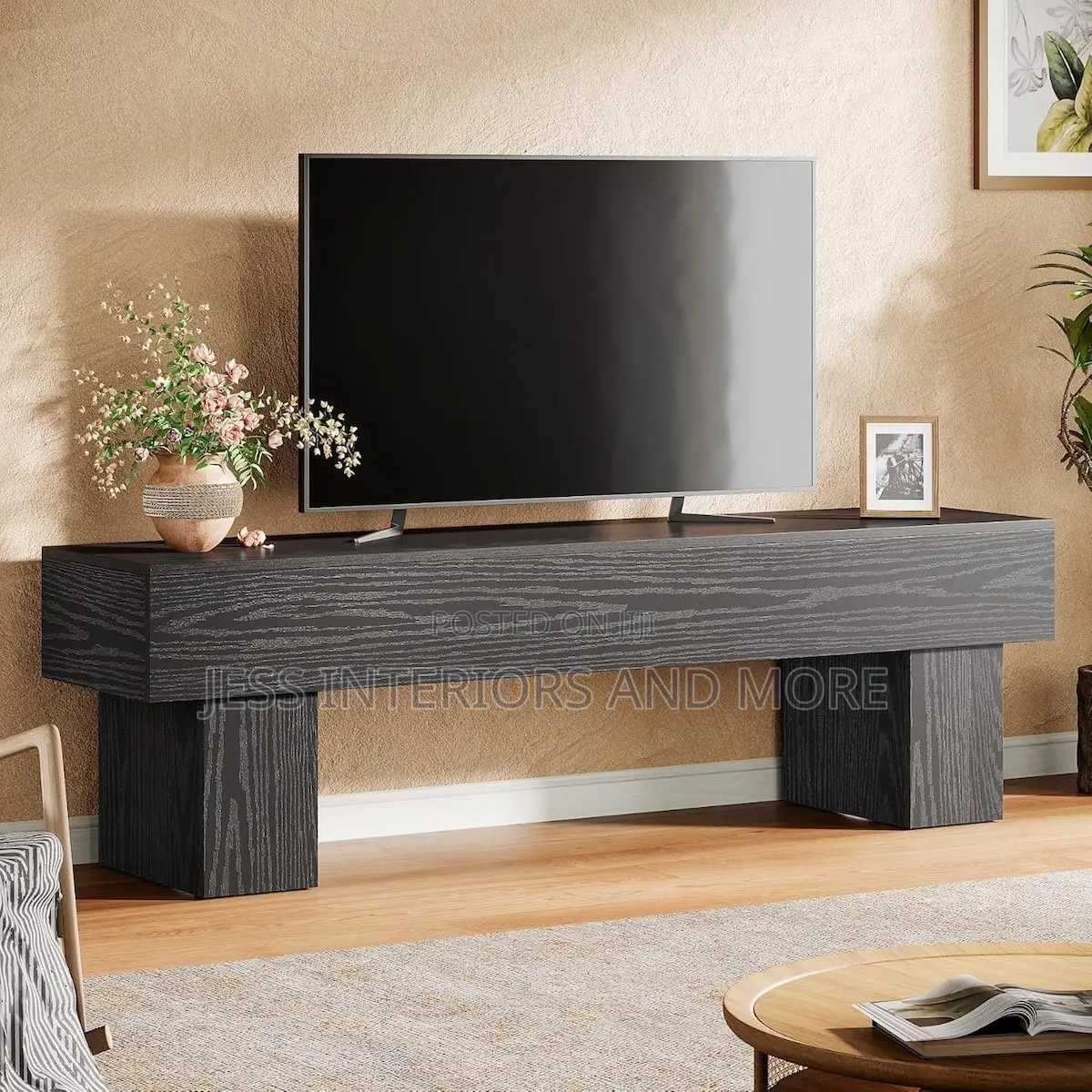 TV Stand (Entertainment Center)- Black