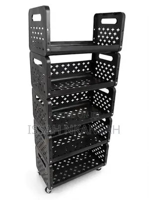 5 Tiers Foldable Stackable Rack( With Heels Plastic