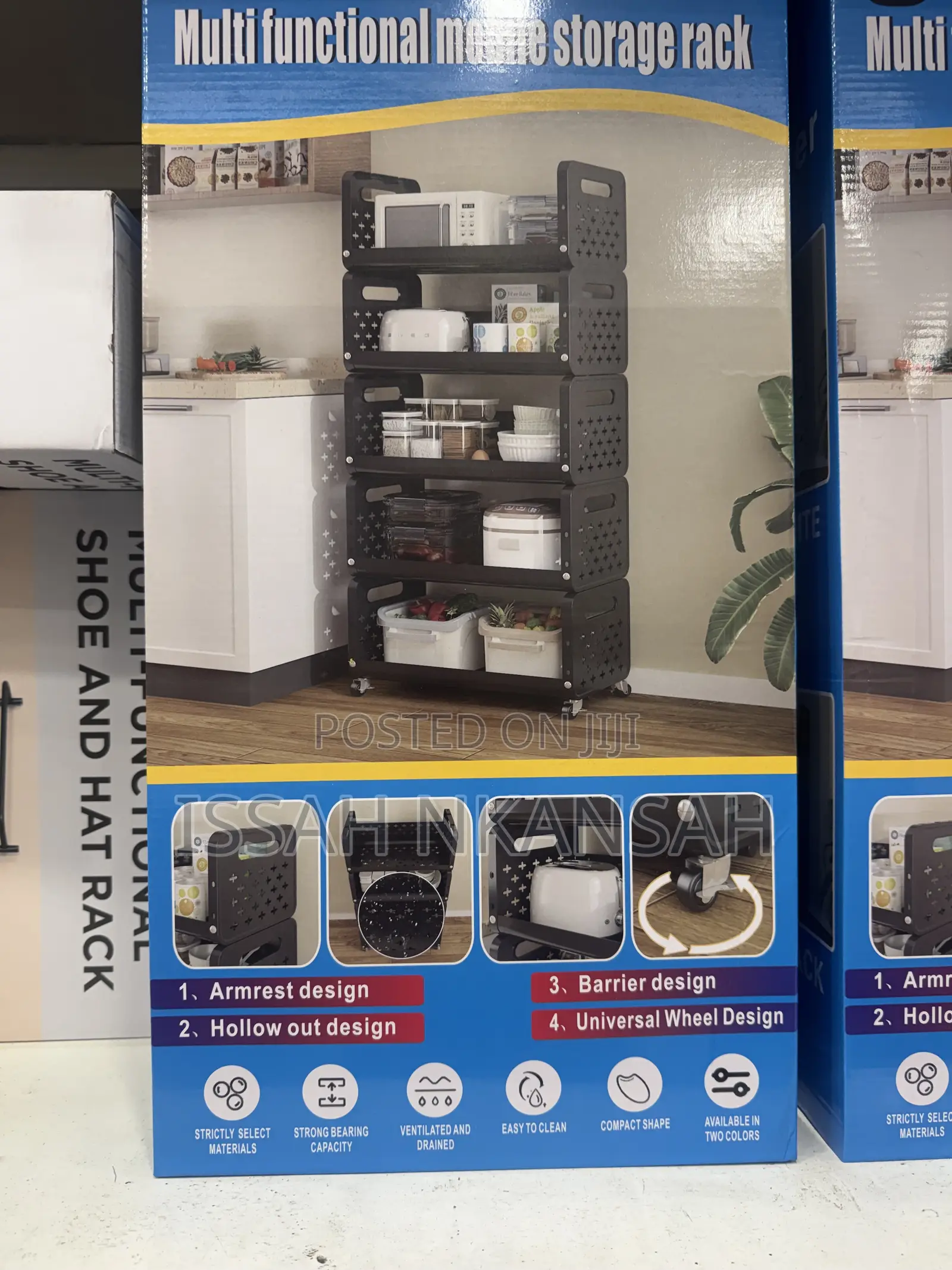 5 Tiers Foldable Stackable Rack( With Heels Plastic