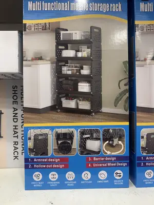 5 Tiers Foldable Stackable Rack( With Heels Plastic