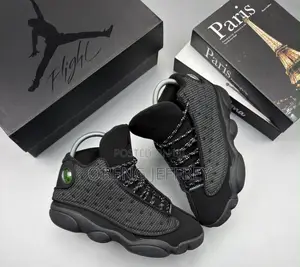 Original Jordan 13 Retro All Black Black Cat