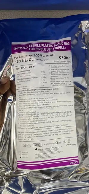 Sterile Plastic Blood Bag (Single)