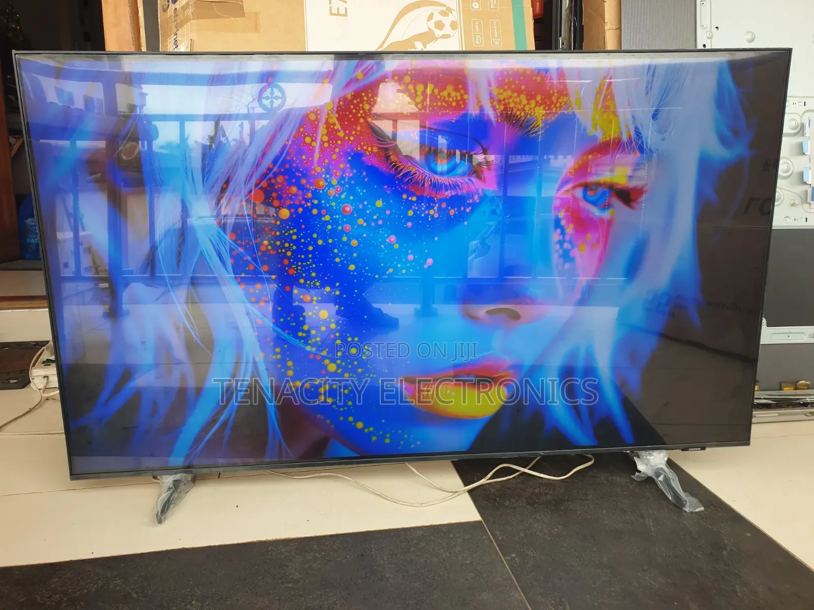 New 55 Airslim Samsung Crystal Uhd HDR Smart Satellite TV