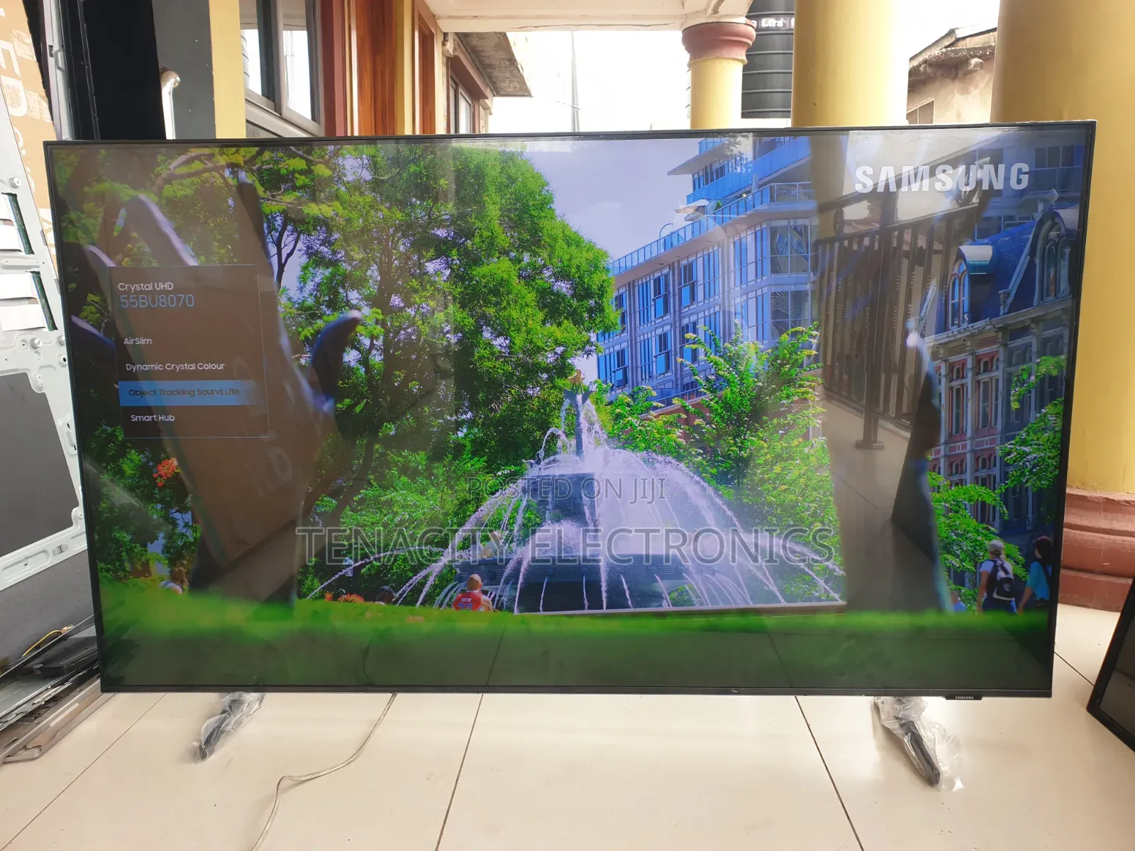 New 55 Airslim Samsung Crystal Uhd HDR Smart Satellite TV