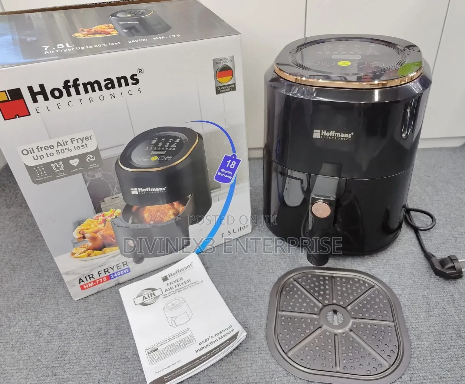 Hoffmans HM-775 7.5L 2400W Oil-Free Air Fryer