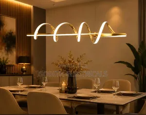 Four Rings Gold Pendant Light With 3 Colors