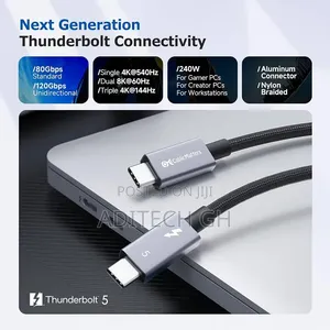 New Original ASUS Thunderbolt 5 Cable 1.5m for Data, Video, Evga