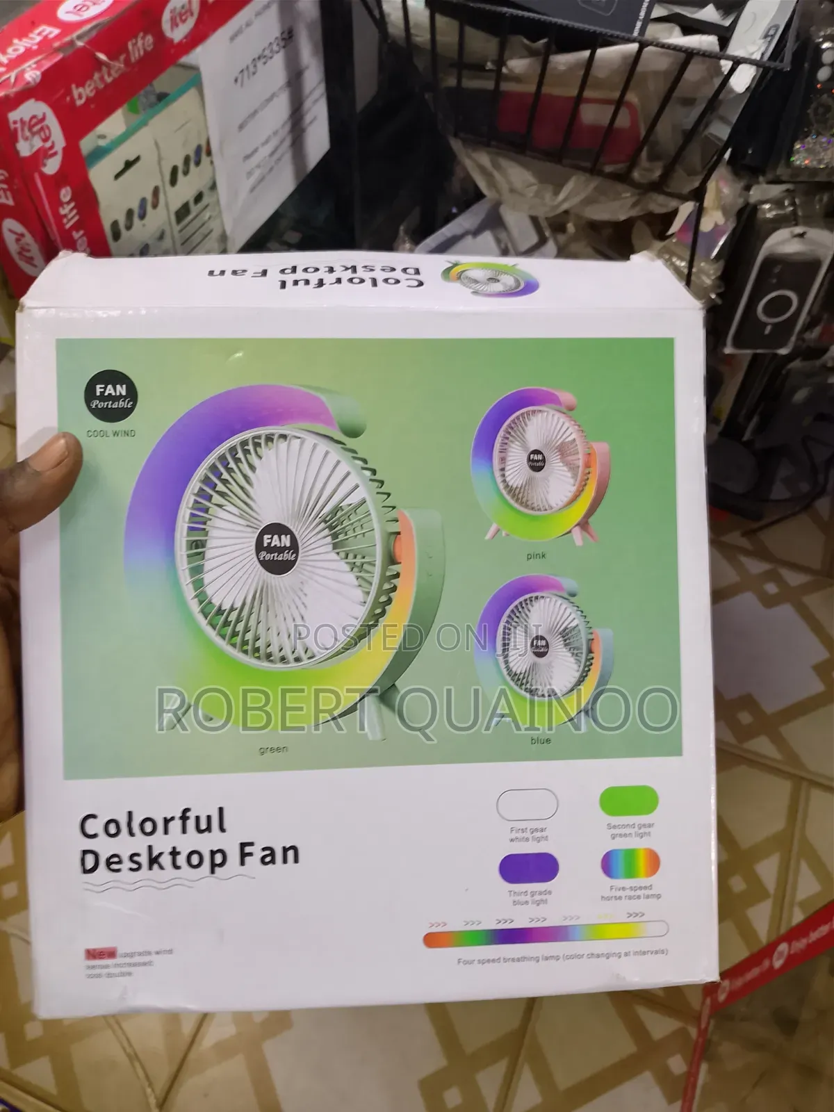 LED Charging Fan
