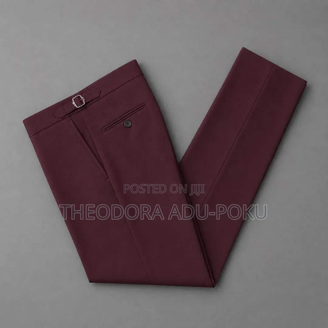 Men Quality Beltless Material Trousers