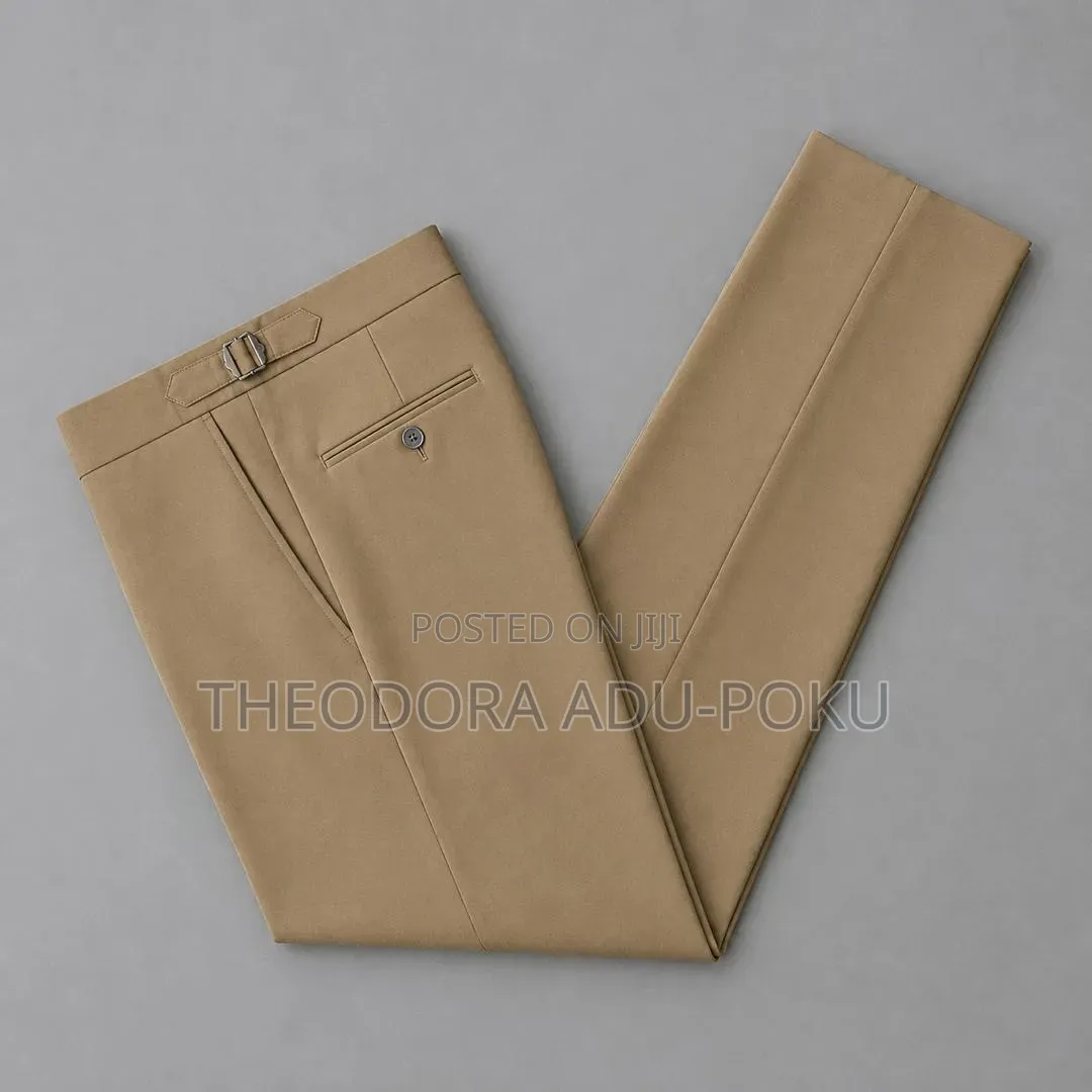 Men Quality Beltless Material Trousers