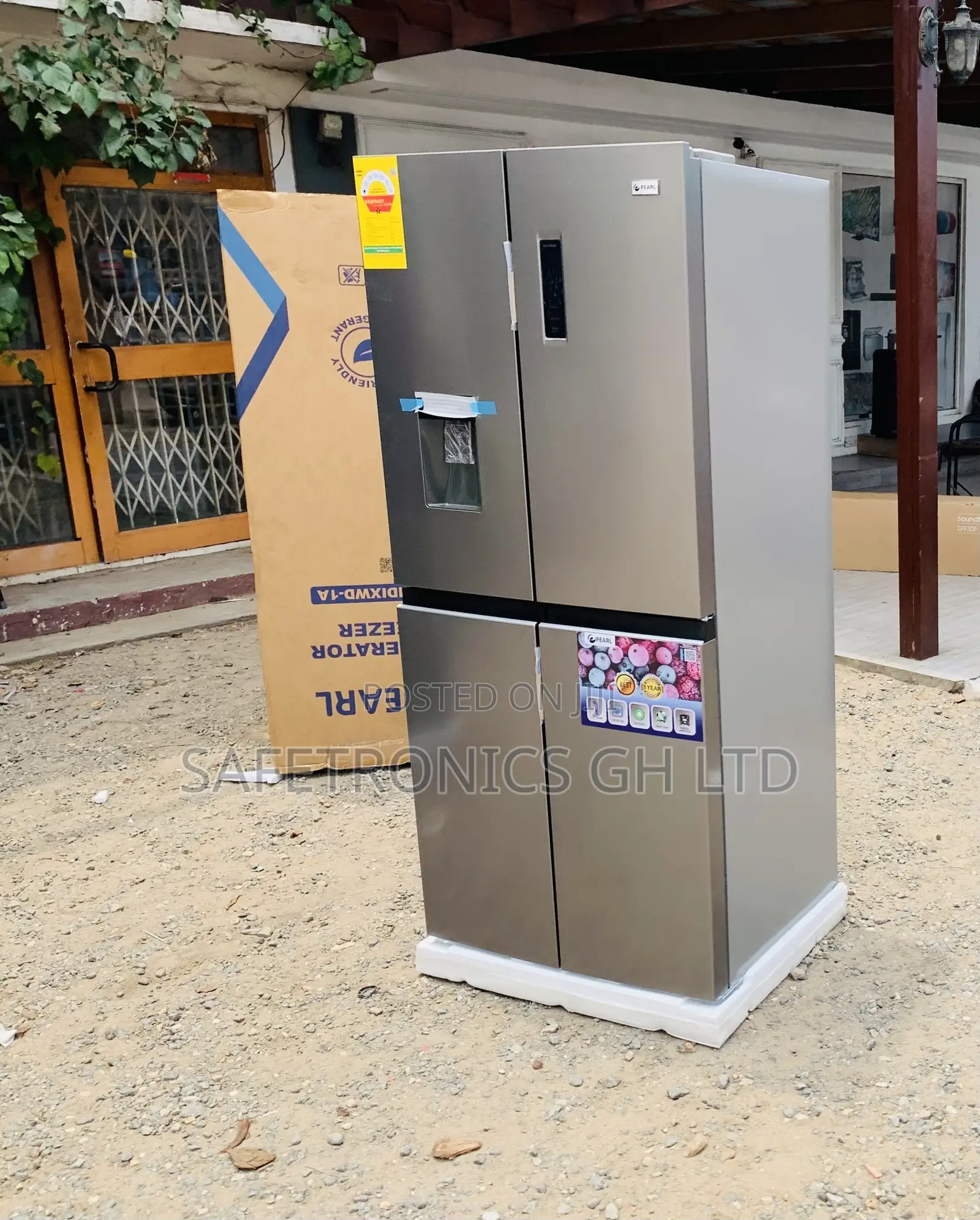 Shop Modern 4 Doors 421L Pearl PF-613MDIXWD-1A (Grey) Fridge