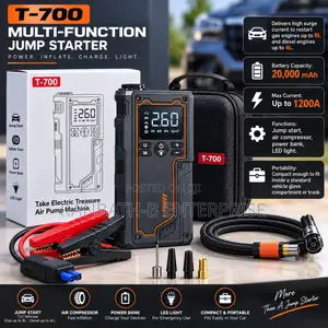 T-700 Jump Starter Tyre Inflator – 20,000mAh.