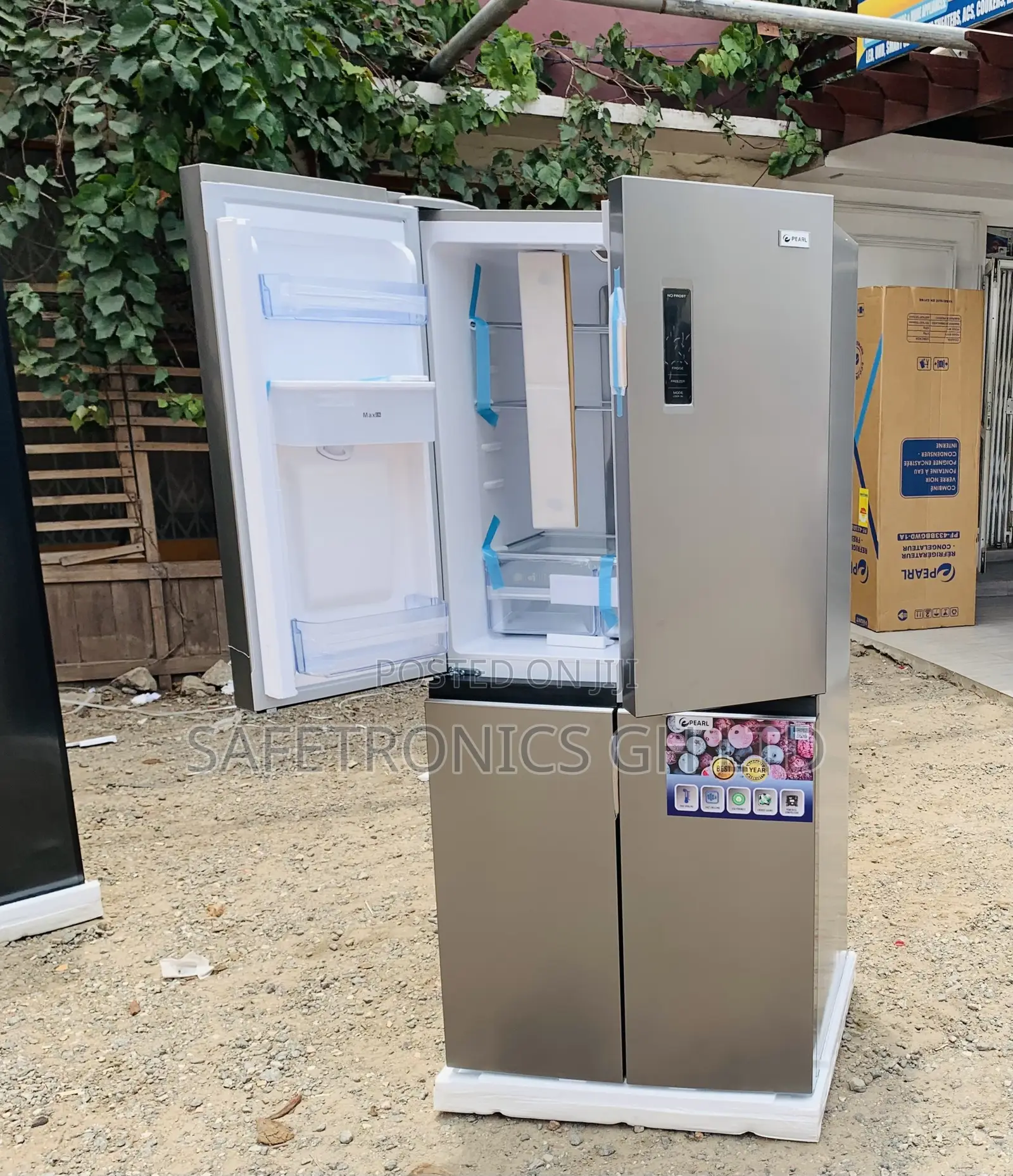 Choose Unique << 421L Pearl PF-613MDIXWD-1A (Grey) 4 Doors Fridge