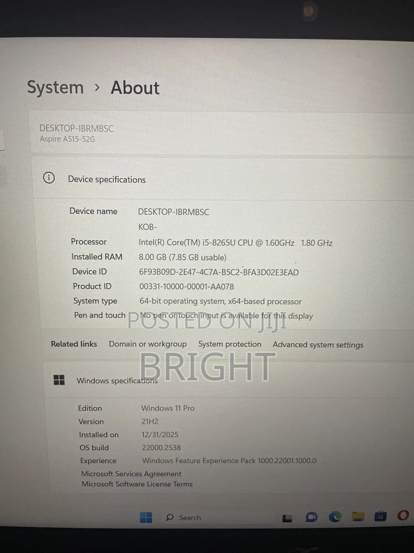 New Laptop Acer Aspire 5 8GB Intel Core i5 SSD 256GB