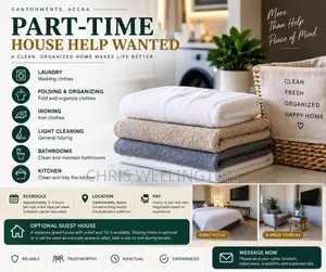 Part-Time House Help Wanted – Cantonments, Accra