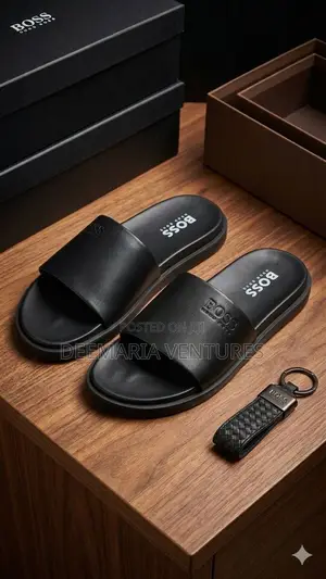 Quality Hugo Boss Slippers (Brown and Black Available)