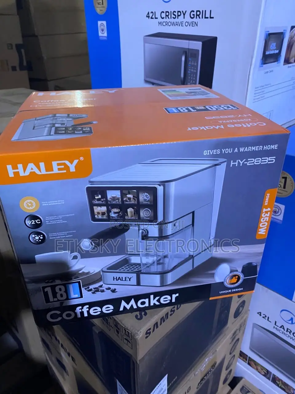 Haley 1.8L 1350W Coffee Machine – Espresso Maker