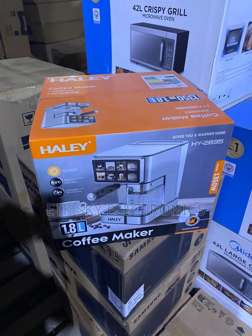 Haley 1.8L 1350W Coffee Machine – Espresso Maker