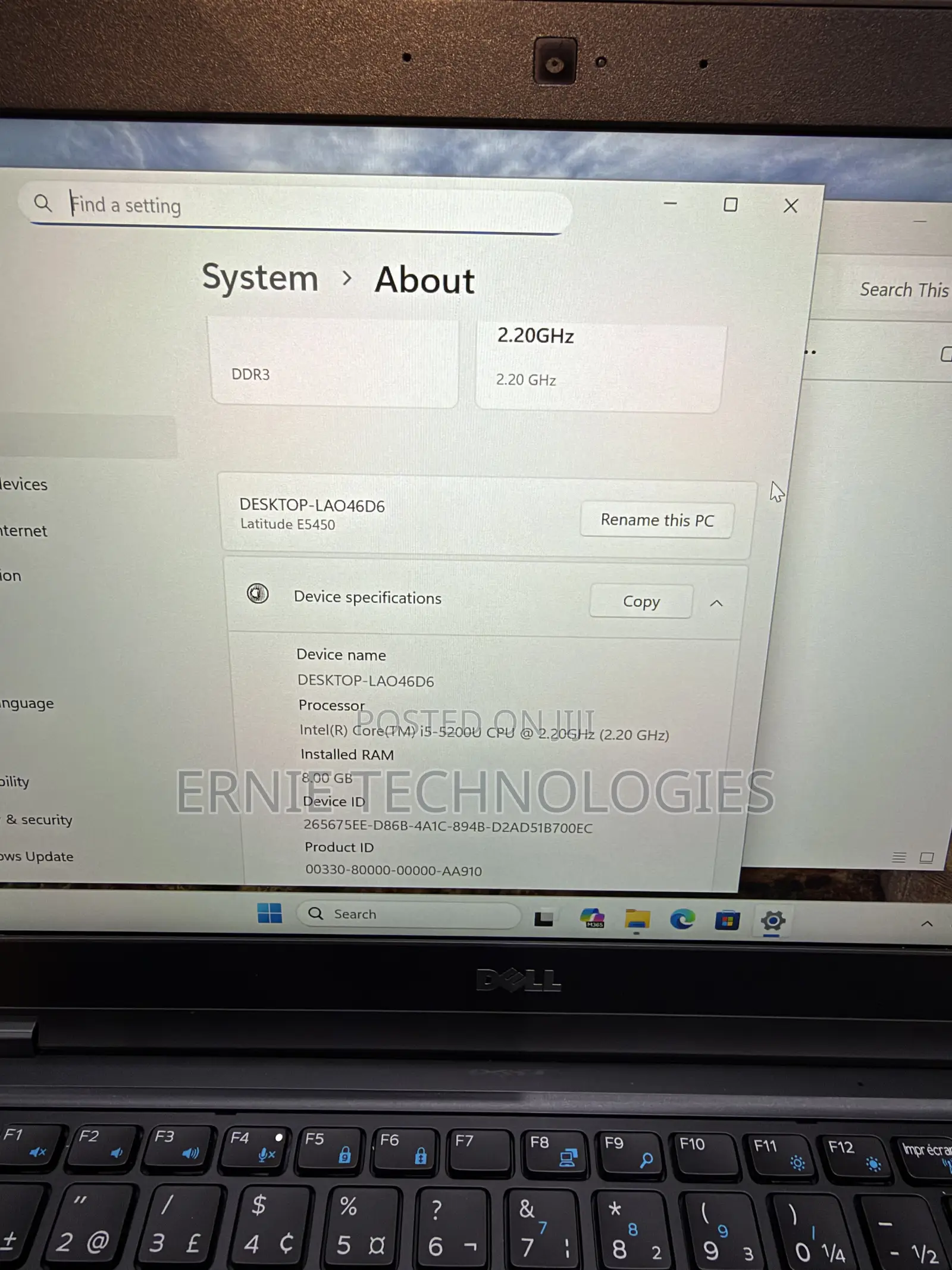 Laptop Dell Latitude 14 E5450 8GB Intel Core i5 SSD 128GB