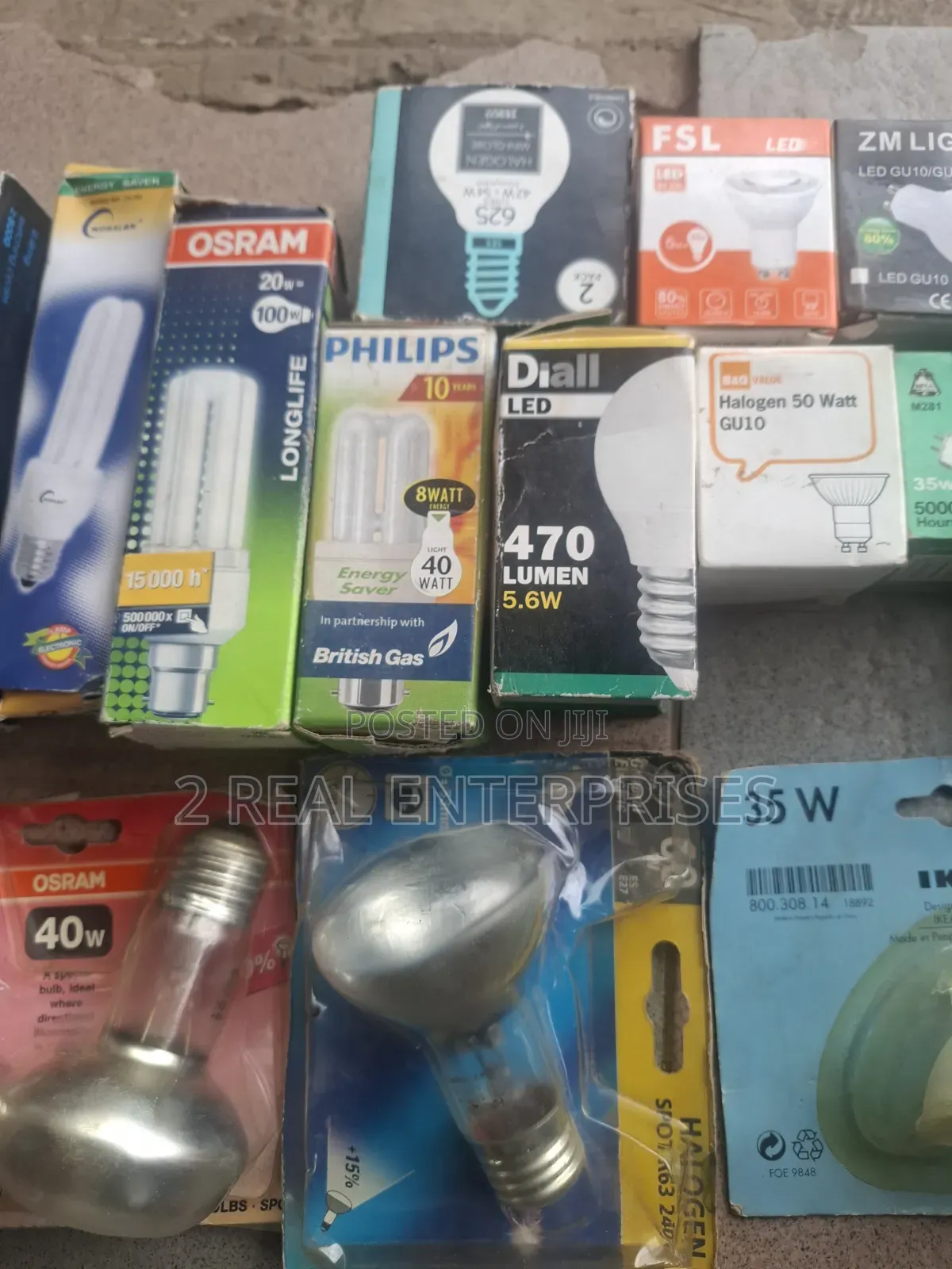 Assorted UK Import Light Bulb Job Lot (14 Items: LED, Halogen CFL)