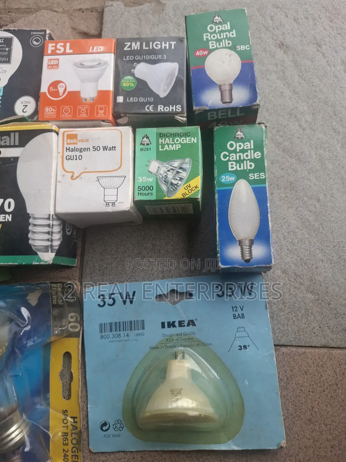 Assorted UK Import Light Bulb Job Lot (14 Items: LED, Halogen CFL)