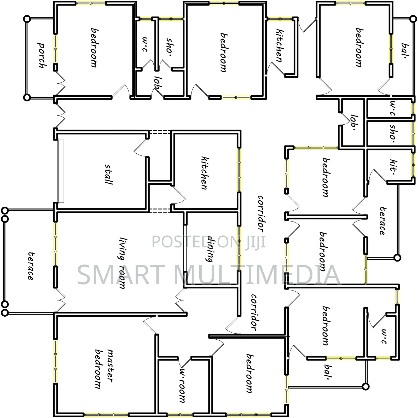 8 Bedroom House Plan
